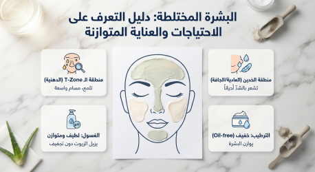 البشرة المختلطة والتعرف على احتياجات بشرتك